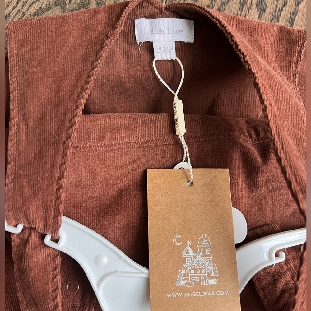 Angel dear 18-24 months baby corduroy brown overall pants - Picture 3 of 3